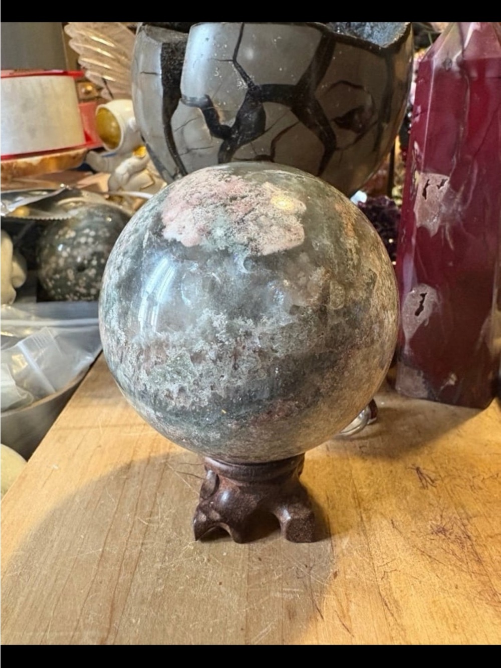 Thousand Layer Garden Quartz Sphere - Picture 3 of 5